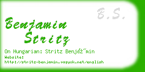 benjamin stritz business card